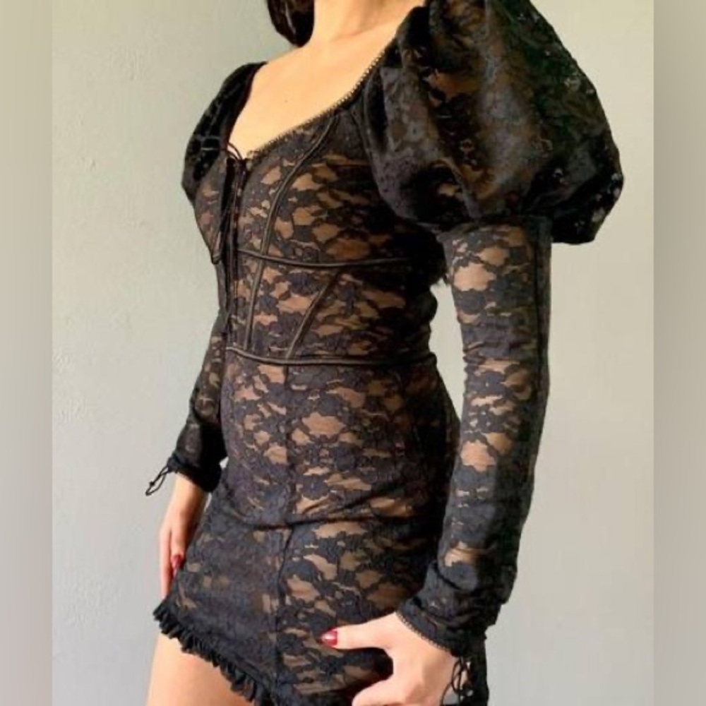 For Love & Lemons Violetta Lace Dress